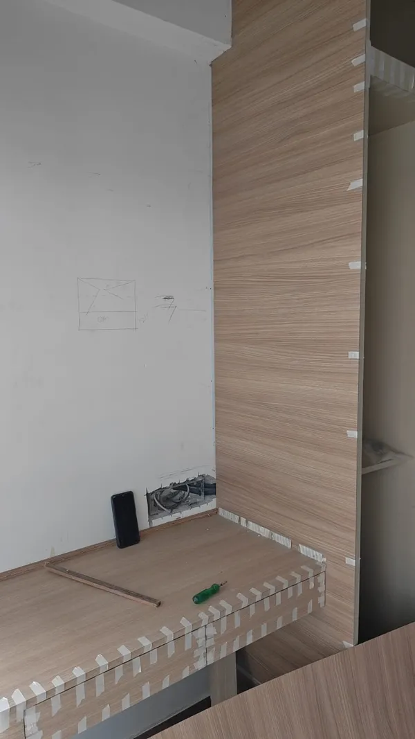 Internal joinery fittings and shelf partitioning inside custom bedroom storage cabinetry