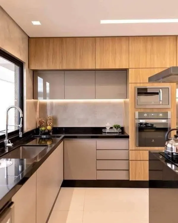 Contemporary timber display unit featuring reeded fluted glass doors and warm internal lighting