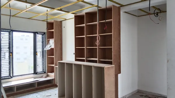 Detailed craftsmanship of curved corner radius on solid calibrated plywood bed platform